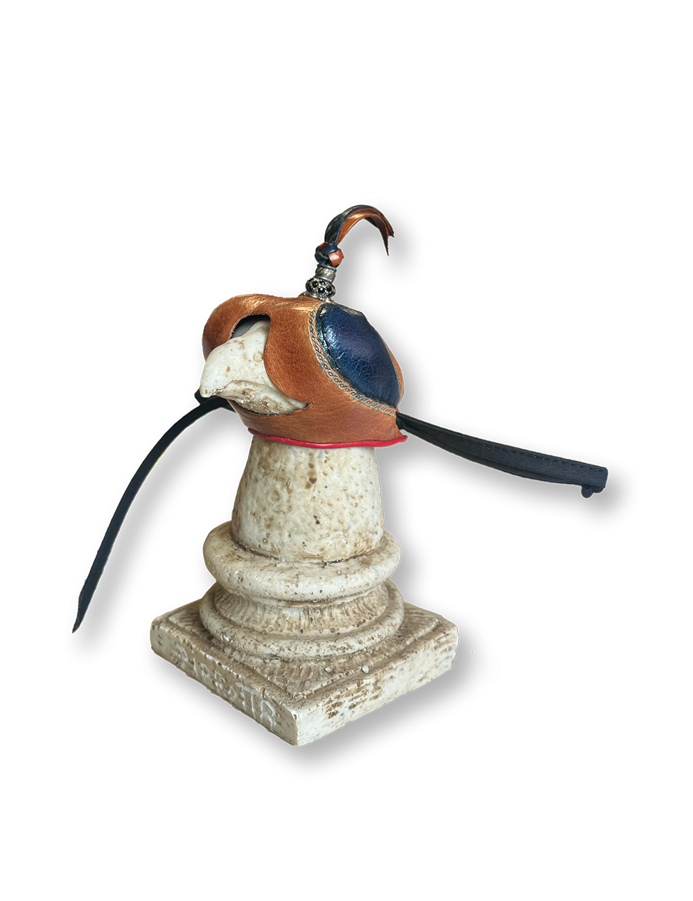 Chaperon animal bicolore pour oiseaux de proies et rapaces