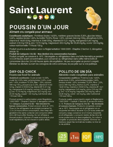 SAINT LAURENT - Poussin d'un jour - 1 kg