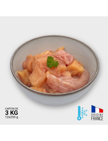 Filet de poulet en cube - 12 x 250 g | Saint Laurent