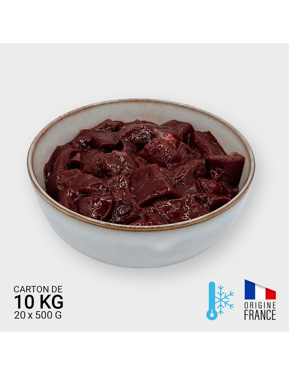 Beef liver in cubes - 20 x 500 g | Saint Laurent